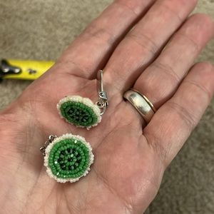 Vintage beaded clip-on earrings